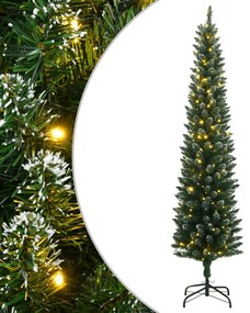 vidaXL Árvore de Natal artificial fina com 300 luzes LED 240 cm