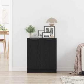 Sideboard vidaXL Preto Carvalho 60x30x70 cm Madeira de Engenharia