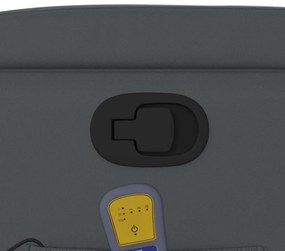 Poltrona de massagens reclinável couro artificial cinzento
