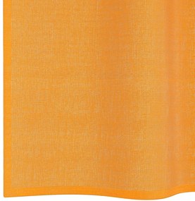 Cortinas de voile com laços 2 pcs laranja 140x140 cm