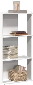 Estante 3-Tier Branco 60x30x120 cm Madeira Engenheirada
