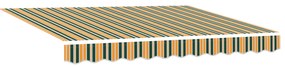Toldo Retrátil Manual vidaXL Verde e Amarelo 350x250 cm
