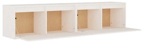 Armários de parede 2 pcs 80x30x35 cm pinho maciço branco