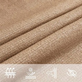 Para-sol estilo vela 160 g/m² 7x7 m PEAD cinzento-acastanhado