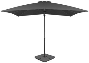 Guarda-sol de jardim com base portátil antracite