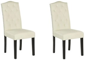 Conjunto de 2 cadeiras creme SHIRLEY Beliani