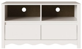 Aparador de TV vidaXL "DRAMMEN" Branco 99x43x55 cm Madeira Sólida de P