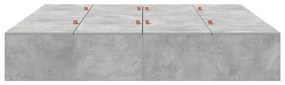 Cama com Armazenamento Cinza Concreto 200x200 cm