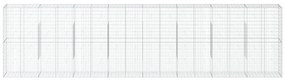 Cesto gabião com cobertura 800x50x200 cm ferro galvanizado