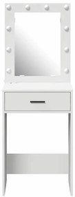 Mesa de Toucador com Luzes LED Branca 50x41x135 cm