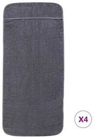 Toalhas de praia 4 pcs 60x135 cm tecido 400 GSM antracite