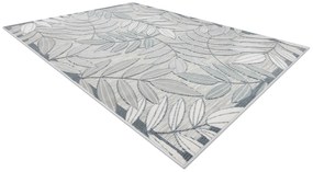 Carpet Structural BOTANIC 65241 Folhas tecido plano na varanda, terraço - cinza