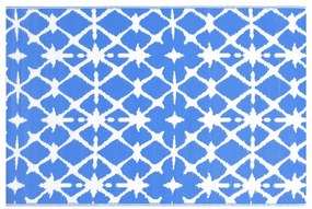Tapete de exterior 160x230 cm ARAKIL PP azul e branco