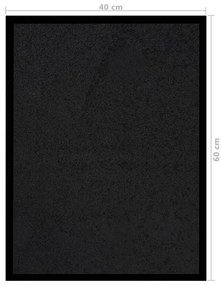 Tapete de porta 40x60 cm preto
