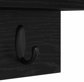 Cabideiro de Parede Carvalho preto 40 x 10.5 x 18 cm