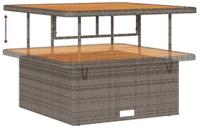 Conjunto de Sofás de Jardim vidaXL com Almofadas Cinzento Poly Rattan
