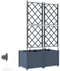Jardineiras de Jardim 1 pc Cinzeto 80 x 40 x 142 cm Plástico