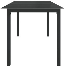 9 pcs conjunto de jantar para jardim alumínio antracite
