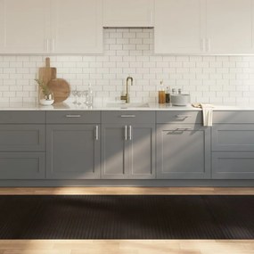 vidaXL Tapete retangular 100x300 cm bambu castanho-escuro