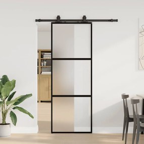 vidaXL Porta deslizante c/ conj. ferragens 76x205 cm vidro temperado