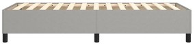 Estrutura de cama sem colchão 90x200 cm tecido cinzento-claro