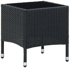 Mesa de jardim 40x40x45 vime PE preto