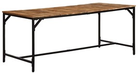 Mesa de jantar 180x90x75 cm madeira de mangueira maciça