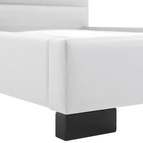 Estrutura de cama 120x200 cm couro artificial branco