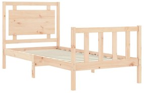 Cama sem colchão 100x200 cm madeira de pinho maciça