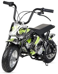 Mini moto eléctrica 300W 36V para crianças +5 anos, até 70Kg inclui 1 par de rodas GRAFFITY Verde