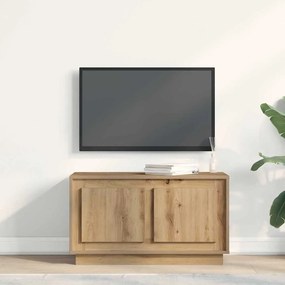 Estante de TV vidaXL Carvalho Artisan 80x35x45 cm Madeira de engenhari