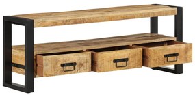 Móvel de TV 120x30x45 cm madeira de mangueira maciça