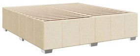 Cama com molas/colchão 200x200 cm tecido cor creme