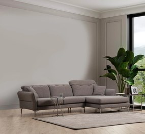 Sofá de Canto Costor – Cinzento – 290x180x96 cm