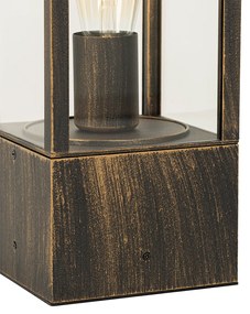 Candeeiro de pé vintage para exterior ouro antigo 40 cm IP44 - Charlois Industrial,Clássico / Antigo