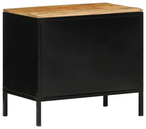 Gabinetes de Cabeceira 2 pcs 50x30x45 cm Madeira Sólida Rústica de Man