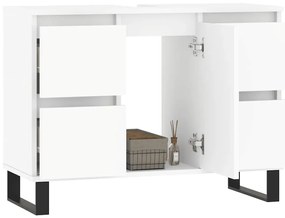 Armário de casa de banho 80x33x60 cm derivados madeira branco