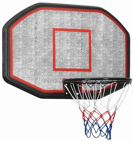 Tabela de basquetebol 109x71x3 cm polietileno preto