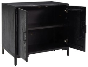 Aparador 75x35x70 cm pinho maciço preto