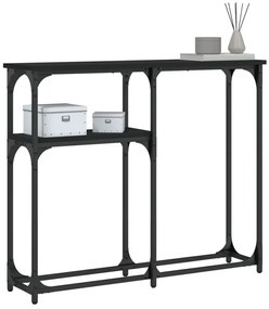 Mesa consola 90x22,5x75 cm derivados de madeira preto