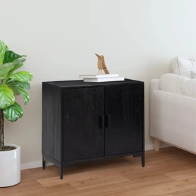 vidaXL Aparador 75x35x70 cm pinho maciço preto