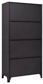 Cacifo 90x40x180 cm aço antracite e branco