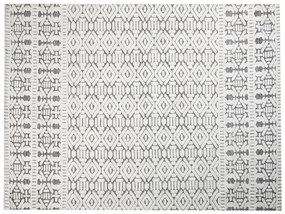 Tapete em tecido branco e cinzento 300 x 400 cm SIBI Beliani