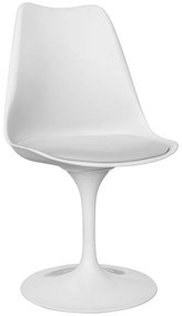 Conjunto 4 Cadeiras jantar TUL MT, branca, coxim branco