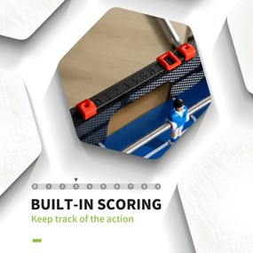 Matraquilho para Crianças acima de 7 Anos Matraquilho com Rodas 114x87x68,5cm com 2 Bolas 8 Hastes 2 Marcadores de Pontos 11 Jogadores para Famílias F