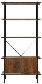 Estante de 5 prat. c/ armário 80x40x163cm aço/derivados madeira