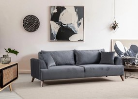 Sofá de 3 Lugares Buhara – Cinzento Escuro – 100x78x220 cm