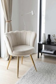 Cadeira Dunsa Golden Veludo - Beige