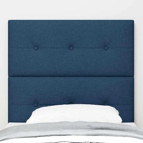 Cabeceira vidaXL Botões Almofadados Azul 90 cm Tecido