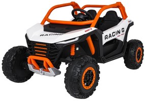 Carro elétrico para Crianças 4X4 2 Lugares 24V RACING Road 2000, Pneus	Espuma EVA, Assento couro ecológico Branco